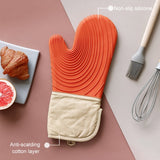 Thickened Silicone Gloves Household Microwave Oven Anti-Scald Insulation Glove, Pink, Light blue, Lake Blue