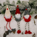 Christmas Ornaments Forest Old Man Doll Pendant, Red Hat, Gray Hat, Beige Hat