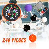 240pcs / Set Chemistry Molecular Model Organic Chemistry Atom Set for School Lab Teaching, Organic Chemistry Atom Set