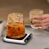 Smart 55 Degree Constant Temperature Coaster Winter Desktop Insulation And Warm Heating Usb Coaster, Wave Display