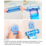 2 Pcs Creative Sucker Hangable Toothpaste Extruder with Sucker &Holder, WHITE, Blue, Green, YELLOW, Pink