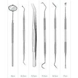 Stainless Steel Dental Tools Dental Care Tartar Tool Dentist Tool Set, 3 in 1 Silver Box, 5 in 1 Silver Box, 6 in 1 Silver Box, 6 in 1 Pink Box, 6 in 1 Black Box, 5 in 1 Steel Side Leather Case