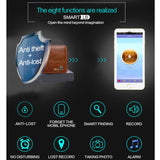 Men Leather Business Wallet Smart Anti-Lost Anti-Theft Wallet, Smart