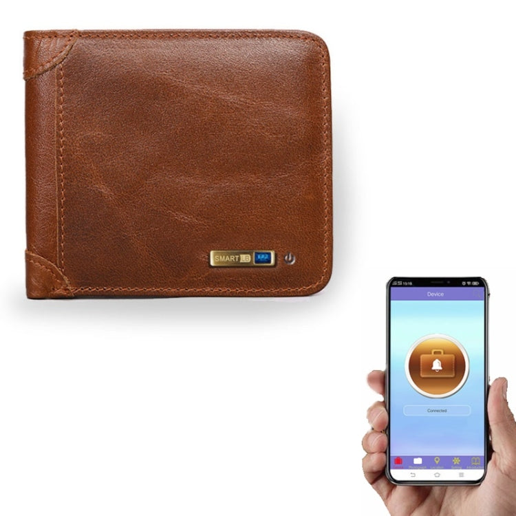 Men Leather Business Wallet Smart Anti-Lost Anti-Theft Wallet, Smart