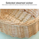 Hand-woven Picnic Basket Sackcloth Rattan Storage Basket, Small, Large