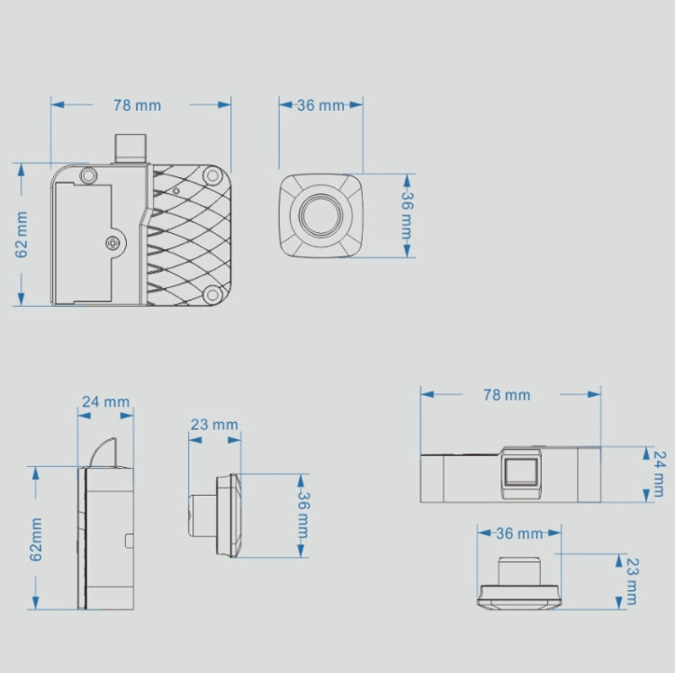 Smart Drawer Locker Fingerprint Lock Household Anti-Theft Lock, Smart Drawer Locker Fingerprint Lock