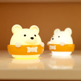 Bear Remote Control Night Light Bedside Eye Protection Wall Lamp with 3 Light Modes, CN Plug, Rechargeable