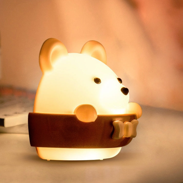 Bear Remote Control Night Light Bedside Eye Protection Wall Lamp with 3 Light Modes, CN Plug, Rechargeable