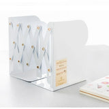 Adjust Bookshelf Large Metal Bookend Desk Holder Stand for Books Gift Stationery