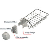 Faucet Rack Stainless Steel Perforated Free Kitchen Sink Storage Rack Rag Sponge Drain Rack, Type A, Type B, Type C
