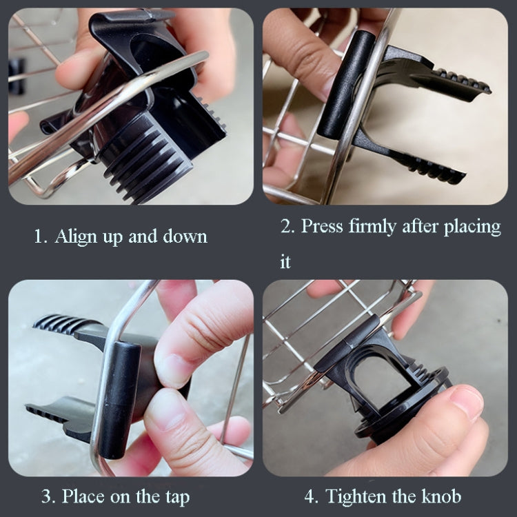 Faucet Rack Stainless Steel Perforated Free Kitchen Sink Storage Rack Rag Sponge Drain Rack, Type A, Type B, Type C