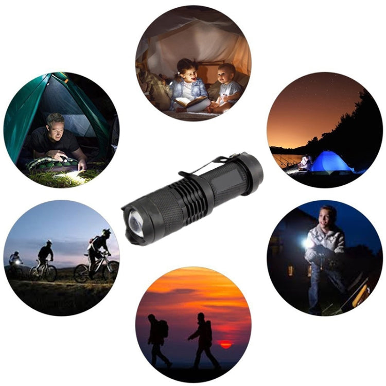 LED Outdoor Rechargeable Telescopic Zoom Mini Glare Flashlight, Single