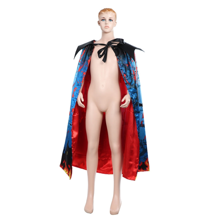 Halloween Dress Up Kids Double-Layer Printed Cloak, Free Size