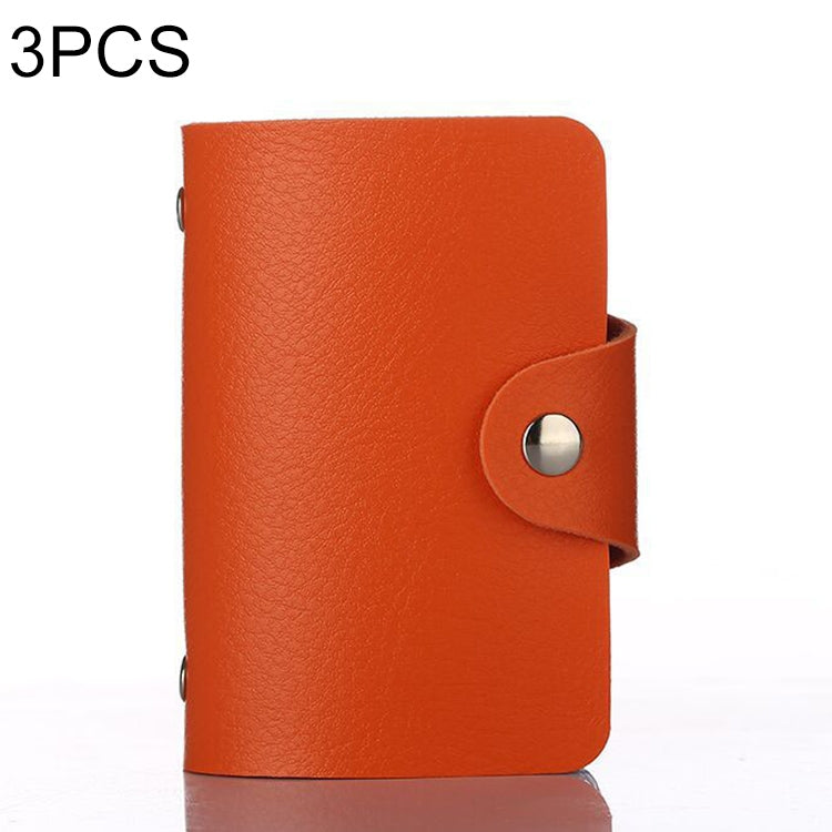 3 PCS Upgraded Version Card Bag Business Card Transparent Protective Cover Color Storage Card Holder, 10 Card Slots, 12 Card Slots, 24 Card Slots, 24 Cards Single Side Single Page 12 Card Slots Orange