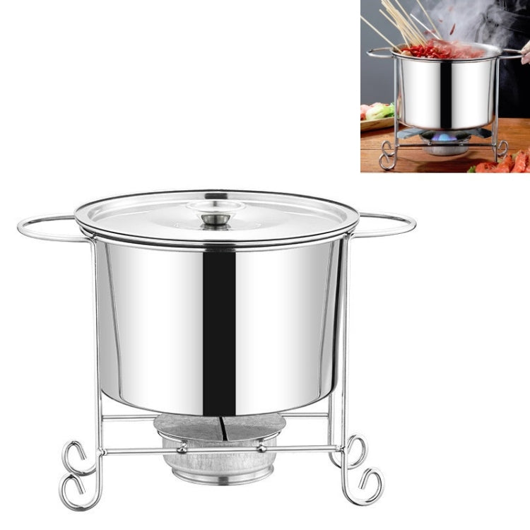 Stainless Steel Pot Rack Single Alcohol Dry Pot Skewers Shabu-Shabu, With Cover, Without Cover