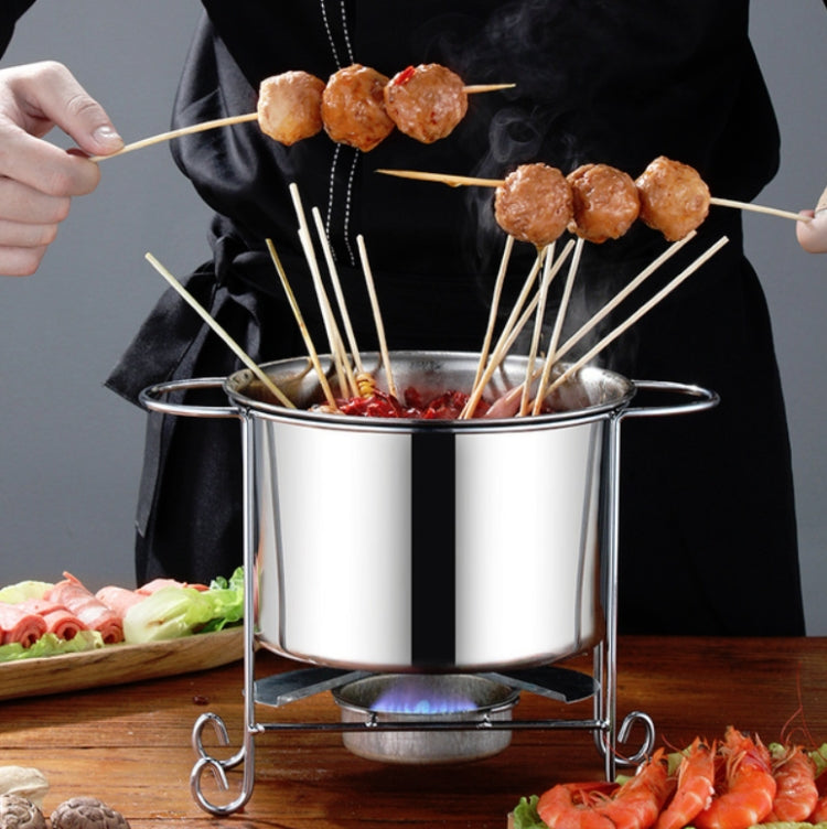 Stainless Steel Pot Rack Single Alcohol Dry Pot Skewers Shabu-Shabu, With Cover, Without Cover