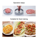 Burger Meat Press Meat Patties Mould Meat Press Burger Maker, 1PC Brown Handle