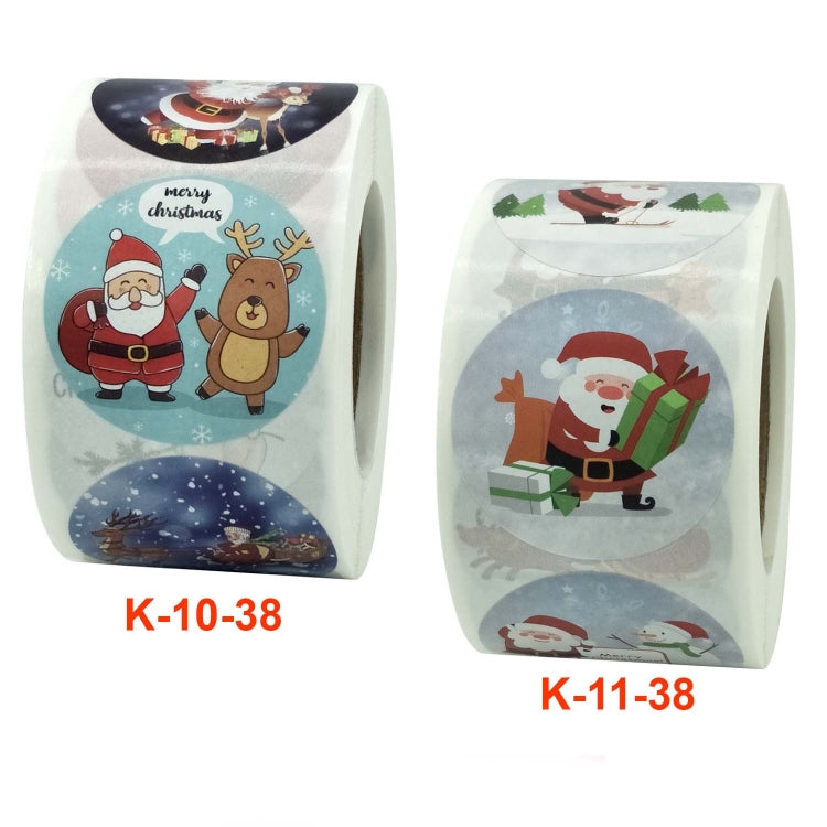 2 PCS Christmas Sticker Santa Claus Holiday Decoration Sticker Label, K-10-38, K-11-38