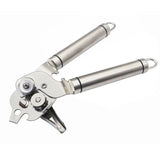 3 in 1 Thickened 304 Stainless Steel Manual Powerful Multifunctional Bottle Opener, Silver + Black Stripe