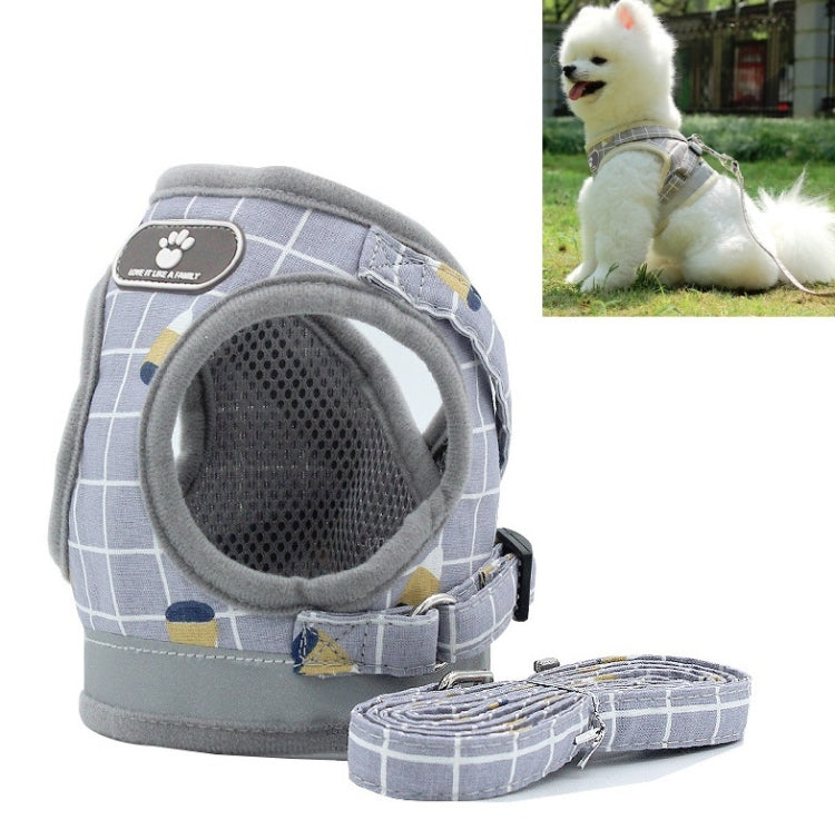 Reflective & Breathable Vest Traction Rope Pet Chest Leash, XS, S, M, XL