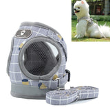 Reflective & Breathable Vest Traction Rope Pet Chest Leash, XS, S, M, XL