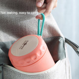 Stainless Steel Soup Cup Soup Pot Lunch Box Portable Thermos Cup, Red, Green