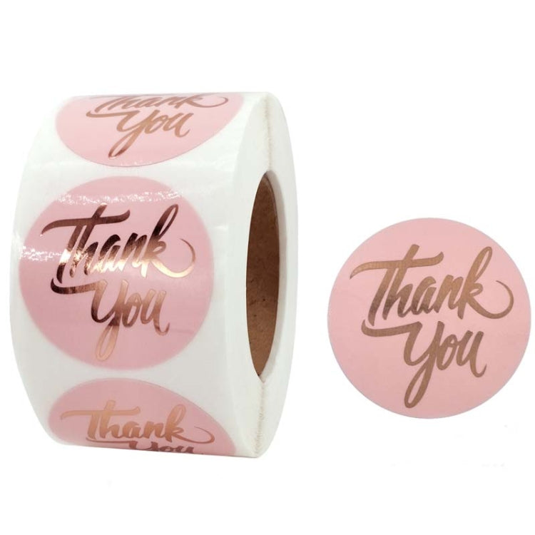 2 PCS Water Pink Hot Stamping Thank You Sticker Envelope Gift Decoration, C-22-38, C-23-38 C-22-38 C-22-38