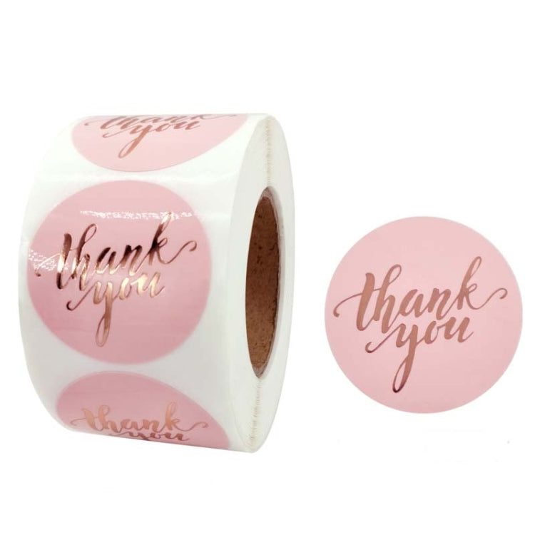2 PCS Water Pink Hot Stamping Thank You Sticker Envelope Gift Decoration, C-22-38, C-23-38 C-23-38 C-23-38