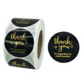 2 PCS Roll Dyeing Hot Stamping Thank You Sticker Label, 3.8cm / 1.5inch 3.8cm 1.5inch