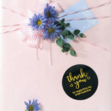 2 PCS Roll Dyeing Hot Stamping Thank You Sticker Label, 3.8cm / 1.5inch