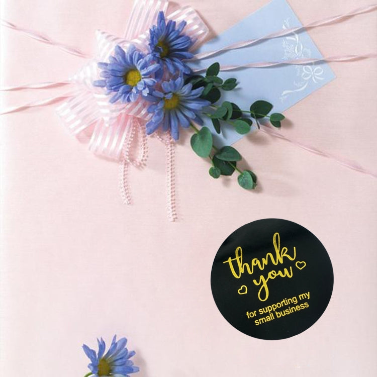 2 PCS Roll Dyeing Hot Stamping Thank You Sticker Label, 3.8cm / 1.5inch