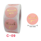 5 PCS Hot Stamping Thank You Sticker Seal Sticker Gift Wedding Decoration, C-09, C-04, C-10, C-11, C-21-25