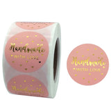 Roll Pink Hot Stamping Thank You Sticker Self-Adhesive Film Sticker Envelope/Holiday Gift Decoration, C-06-38, C-07-38, C-08-38, C-09-38