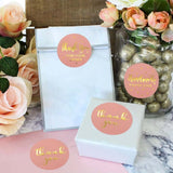 Roll Pink Hot Stamping Thank You Sticker Self-Adhesive Film Sticker Envelope/Holiday Gift Decoration, C-06-38, C-07-38, C-08-38, C-09-38