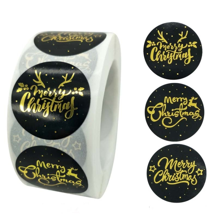 3 PCS Roll Hot Gold Stickers Christmas Stickers Holiday Gift Sealing Stickers, 2.5cm / 1inch 2.5cm 1inch