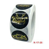3 PCS Roll Hot Gold Stickers Christmas Stickers Holiday Gift Sealing Stickers, 2.5cm / 1inch
