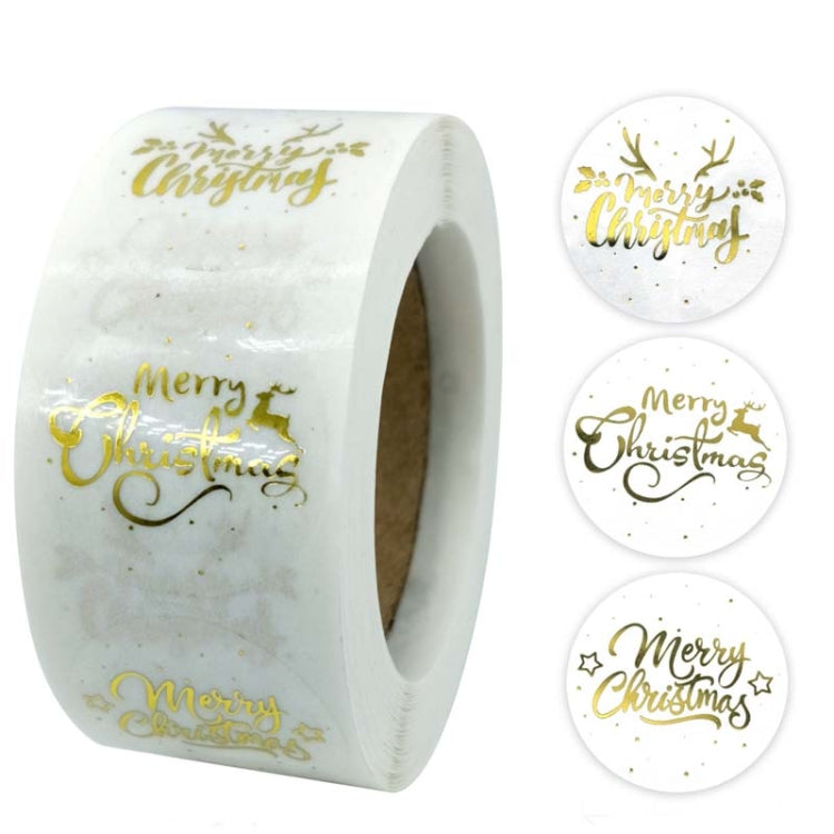 3 PCS Roll TransparentHot Gold Stickers Christmas Stickers Holiday Gift Stickers, K-21-25, K-25-25 K-21-25 K-21-25