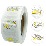 3 PCS Roll TransparentHot Gold Stickers Christmas Stickers Holiday Gift Stickers, K-21-25, K-25-25 K-21-25 K-21-25