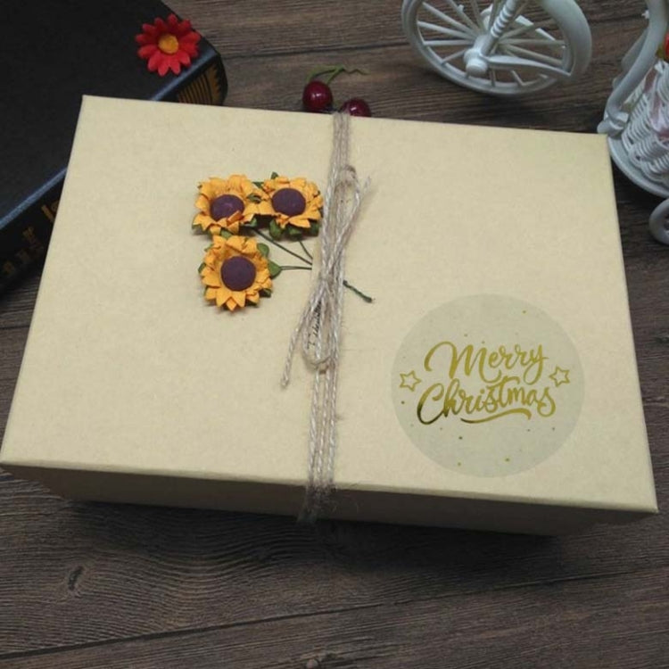 3 PCS Roll TransparentHot Gold Stickers Christmas Stickers Holiday Gift Stickers, K-21-25, K-25-25