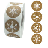 3 PCS Roll Sticker Cowhide Sticker Label Happy Christmas Decoration Label, 2.5cm / 1inch 3 PCS