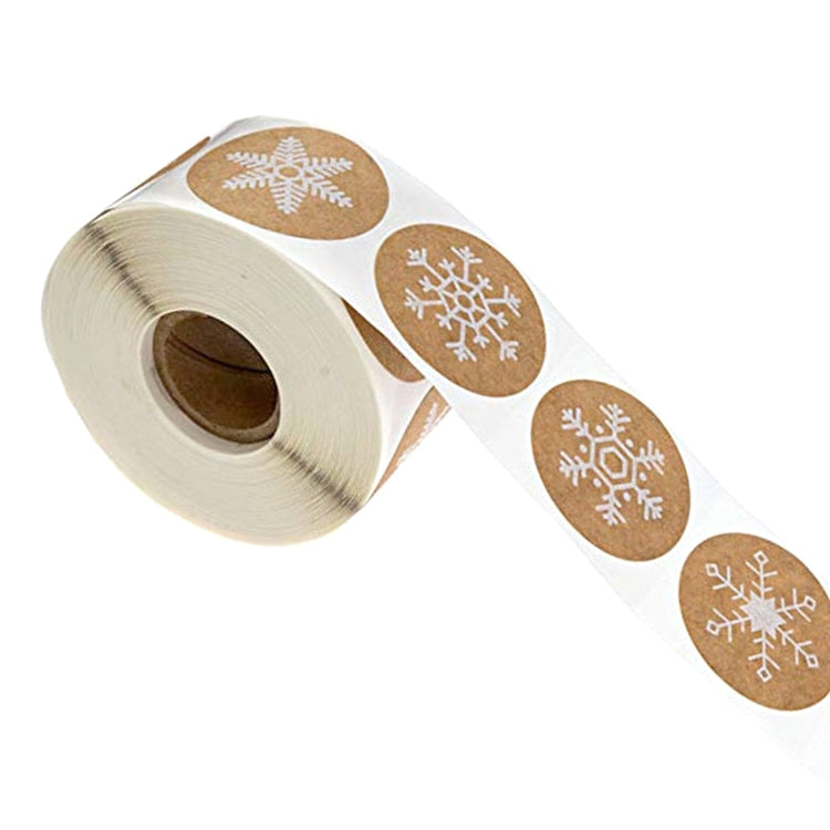 3 PCS Roll Sticker Cowhide Sticker Label Happy Christmas Decoration Label, 2.5cm / 1inch 3 PCS
