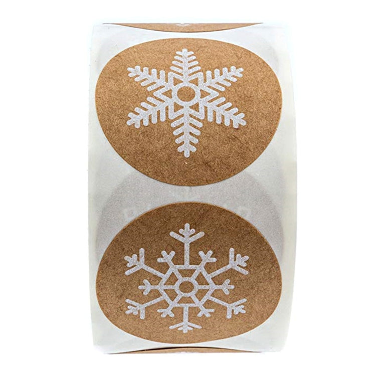3 PCS Roll Sticker Cowhide Sticker Label Happy Christmas Decoration Label, 2.5cm / 1inch 3 PCS