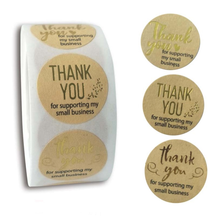 Roll Kraft Paper Hot Stamping Thanks You Baking Sticker Label, D-03
