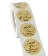Roll Kraft Paper Hot Stamping Thanks You Baking Sticker Label, D-03