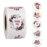 Roll Seal Sticker Thank You Sticker Flower Decoration Sticker Label, A-56, A-57, A-58, A-59