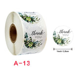 Roll Flower Thank You Sticker Birthday Party Wedding Decoration, A-13, A-14, A-15, A-16
