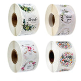 Roll Flower Thank You Sticker Birthday Party Wedding Decoration, A-13, A-14, A-15, A-16