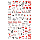 10pcs 3D Adhesive Butterfly Retro Rose Color Nail Art Sticker F-627