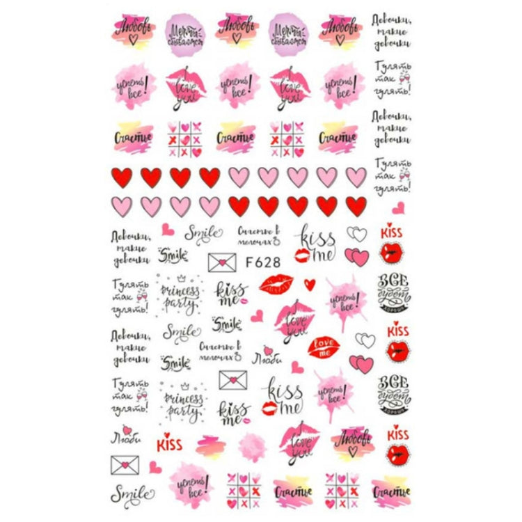 10pcs 3D Adhesive Butterfly Retro Rose Color Nail Art Sticker F-628