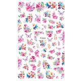 10pcs 3D Adhesive Butterfly Retro Rose Color Nail Art Sticker F-666